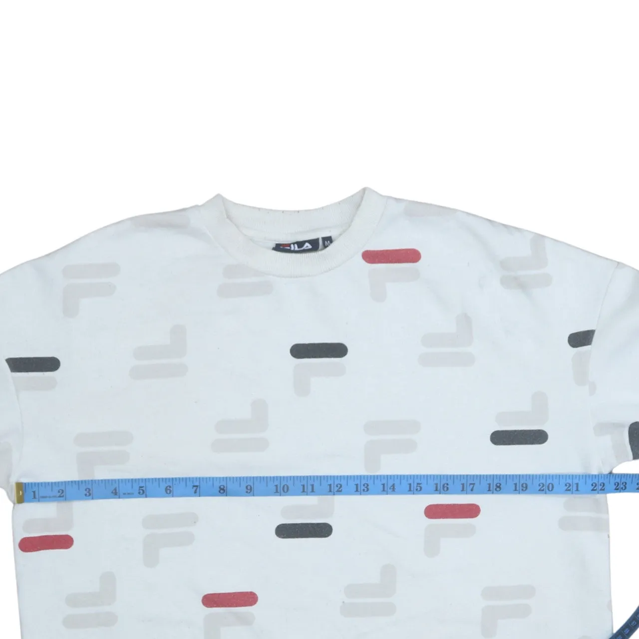 Fila 90's Lightweight Crew Neck Sweatshirt Medium White sold by Vintage Club product image thumbnail 5