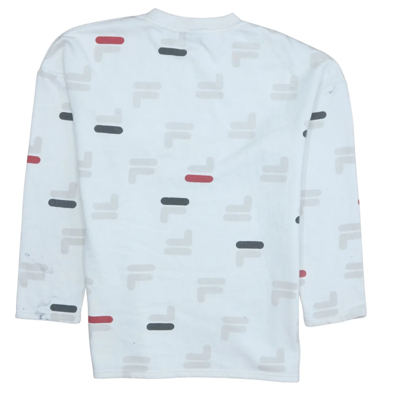 Fila 90's Lightweight Crew Neck Sweatshirt Medium White sold by Vintage Club product image thumbnail 2