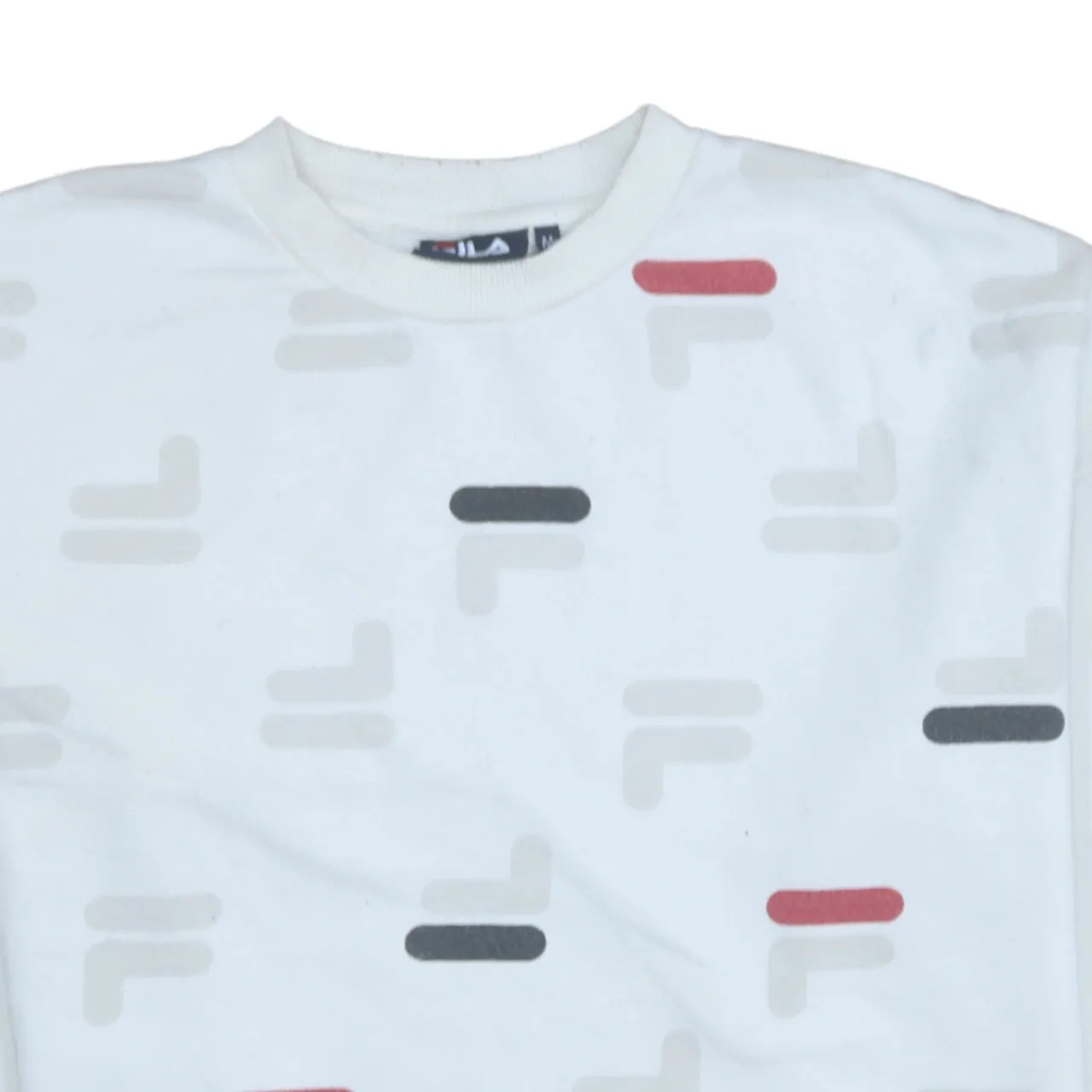 Fila 90's Lightweight Crew Neck Sweatshirt Medium White sold by Vintage Club product image thumbnail 3