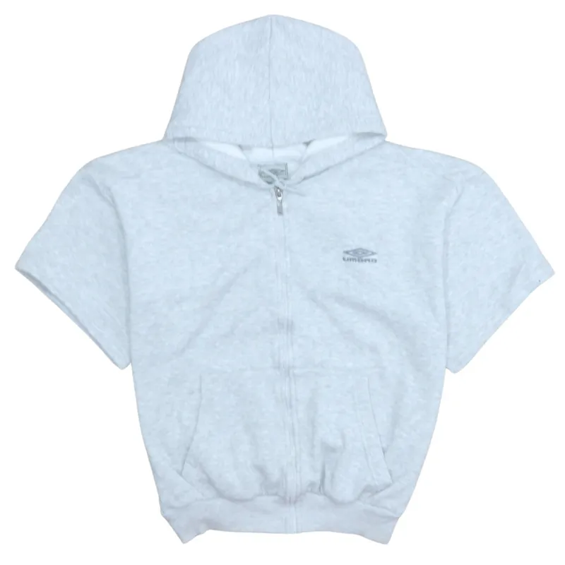 Umbro 90's Short Sleeves Full Zip Up Hoodie Small Grey sold by Vintage Club