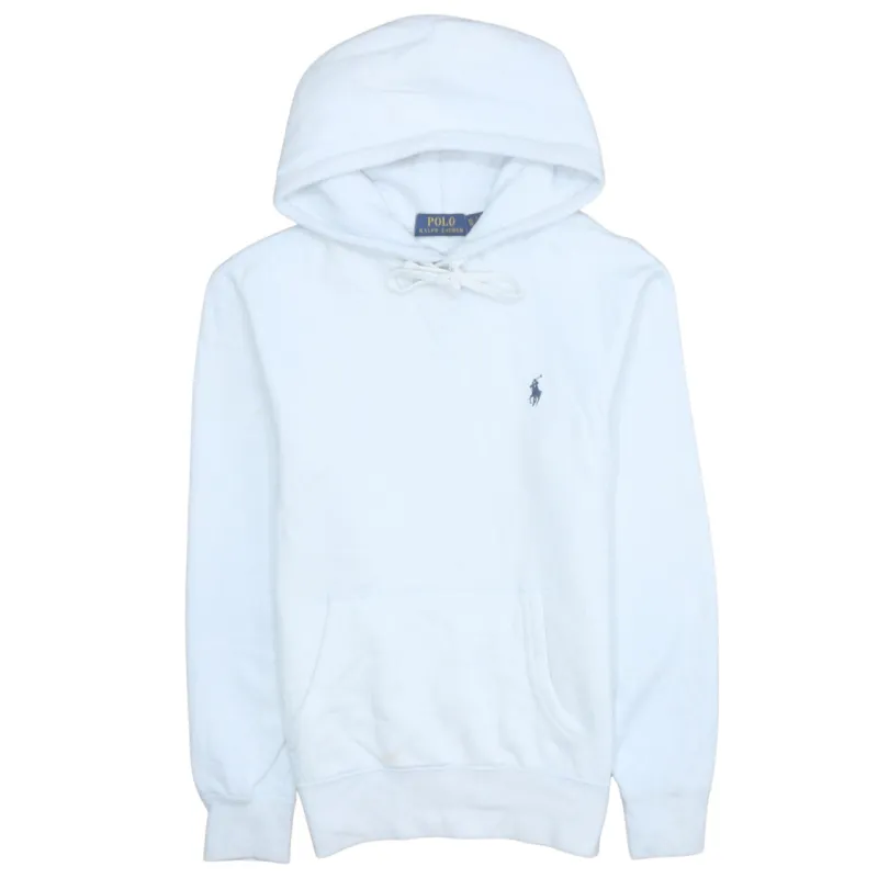 Polo Ralph Lauren 90's Drawstring Pockets Pullover Hoodie XSmall White made by Polo by Ralph Lauren