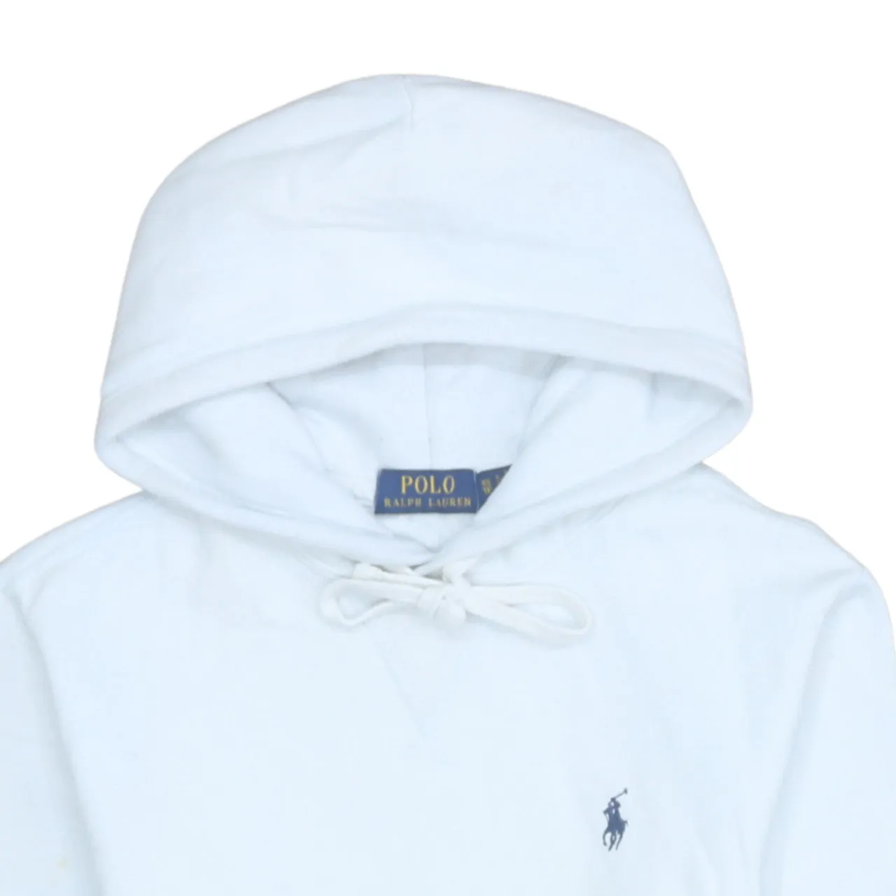 Polo Ralph Lauren 90's Drawstring Pockets Pullover Hoodie XSmall White sold by Vintage Club product image thumbnail 3