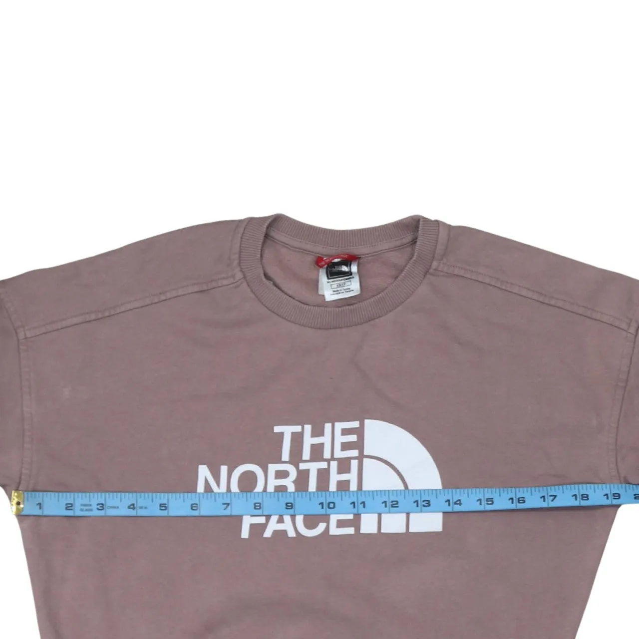 The North Face Mauve Sweatshirt Women's XSmall Printed Logo Crewneck Pullover Fleece Top sold by Vintage Club product image thumbnail 5