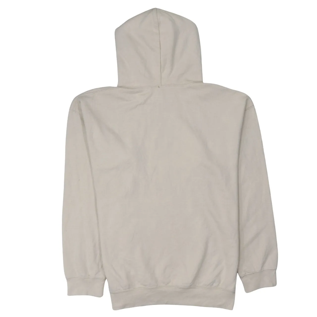 Retro 90's Drawstring Pockets Pullover Hoodie Medium Beige Cream sold by Vintage Club product image thumbnail 2