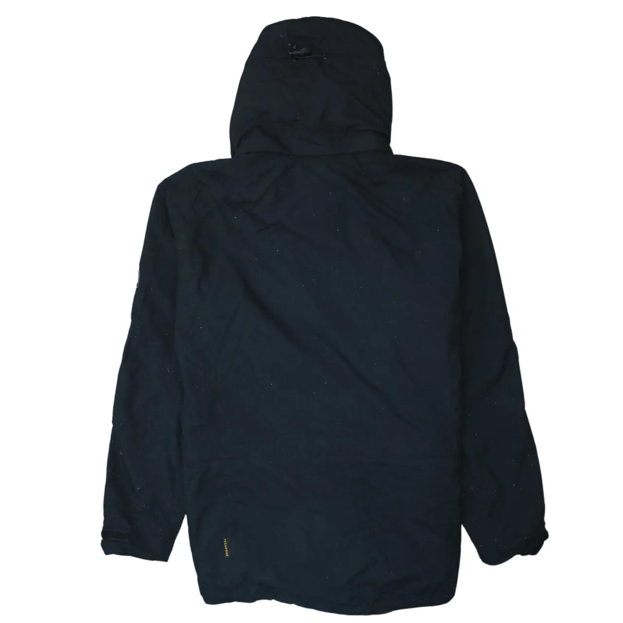 Jack Wolfskin Black Hooded Jacket Men's Medium Embroidered Logo Zip Pockets Windbreaker Outerwear sold by Vintage Club product image thumbnail 2