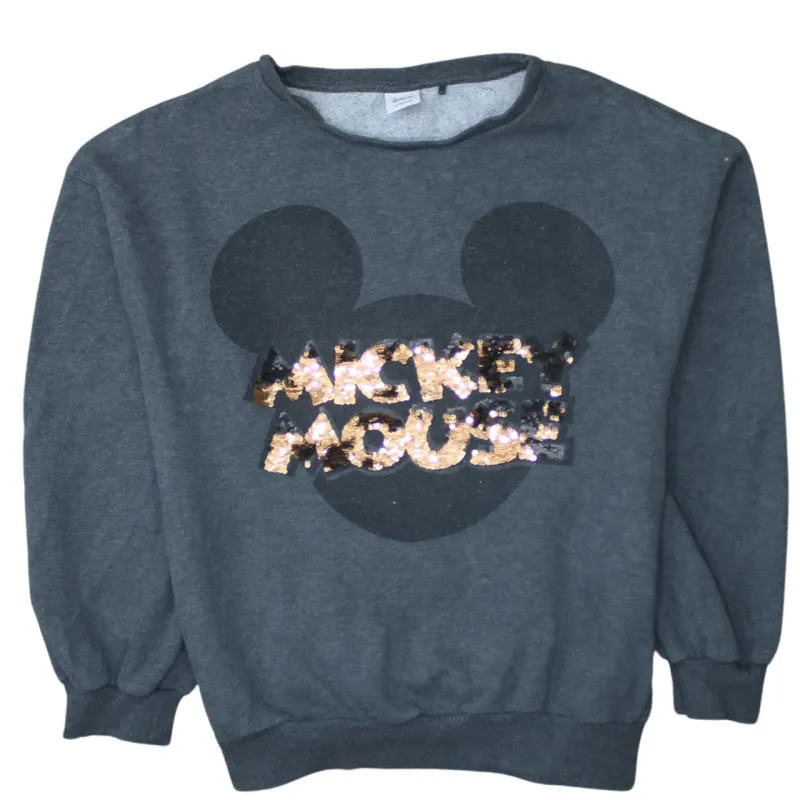 Disney 90's Mickey Mouse Crew Neck Sweatshirt Medium  Grey sold by Vintage Club