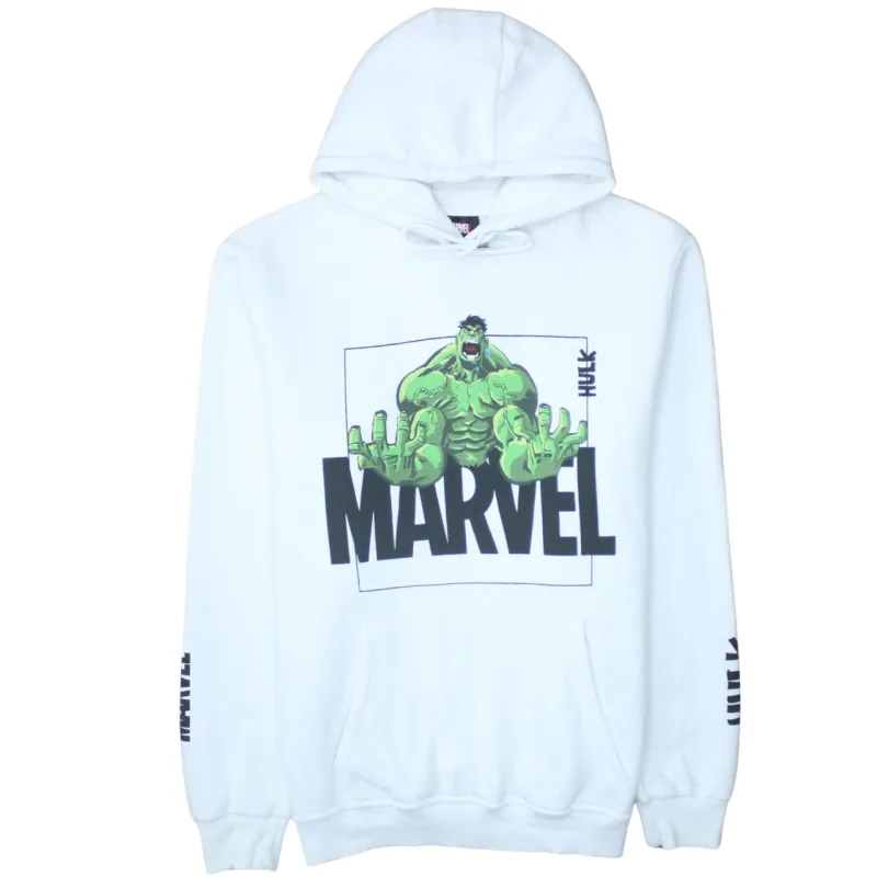 Marvel 90's Spellout Pullover Hoodie XXLarge (2XL) White sold by Vintage Club