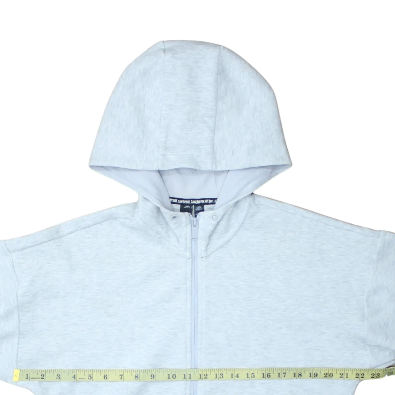 Adidas 90's Drawstring Pockets Full Zip Up Hoodie Small Grey sold by Vintage Club product image thumbnail 5