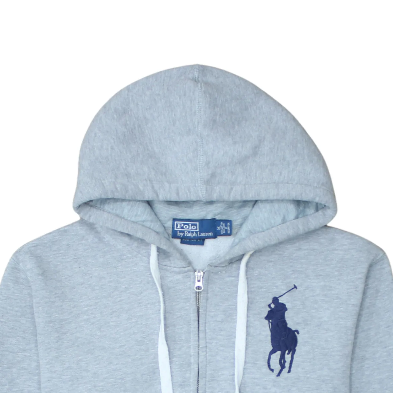Polo Ralph Lauren 90's Lightweight Full Zip Up Hoodie Medium Grey sold by Vintage Club product image thumbnail 3
