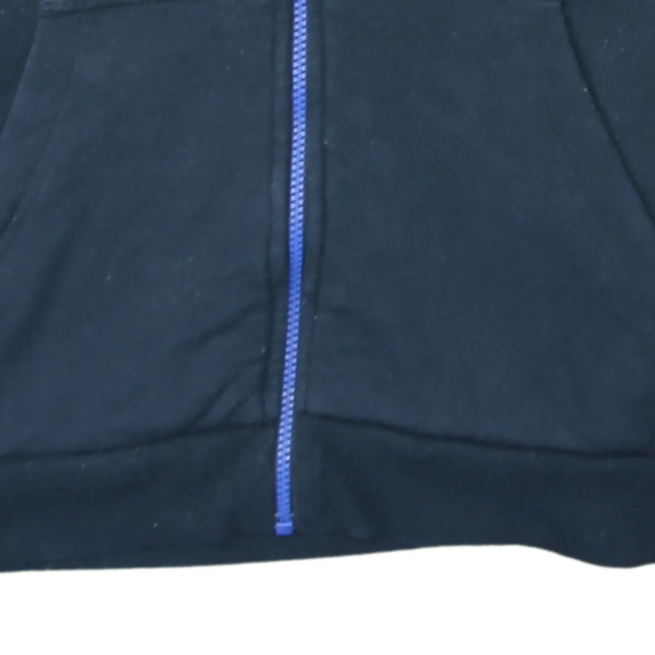 Adidas 90's Striped Sleeve Full Zip Up Hoodie Large Black sold by Vintage Club product image thumbnail 4