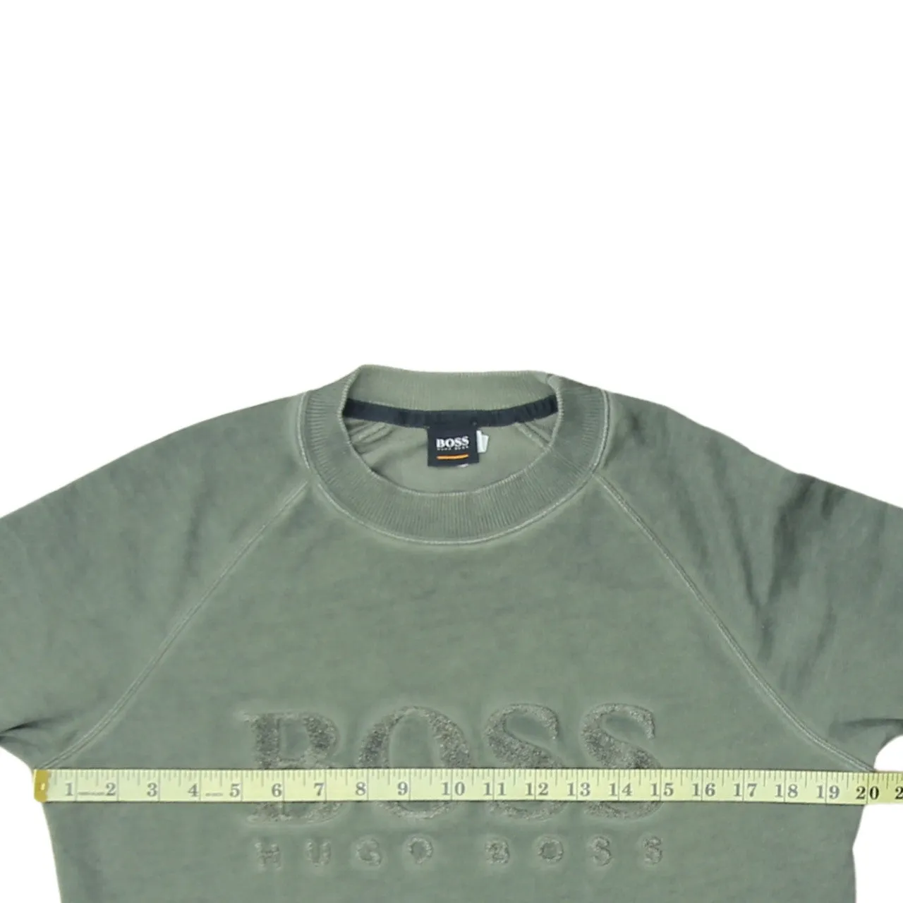 HUGO BOSS 90's Spellout Crew Neck Sweatshirt Small Green sold by Vintage Club product image thumbnail 5