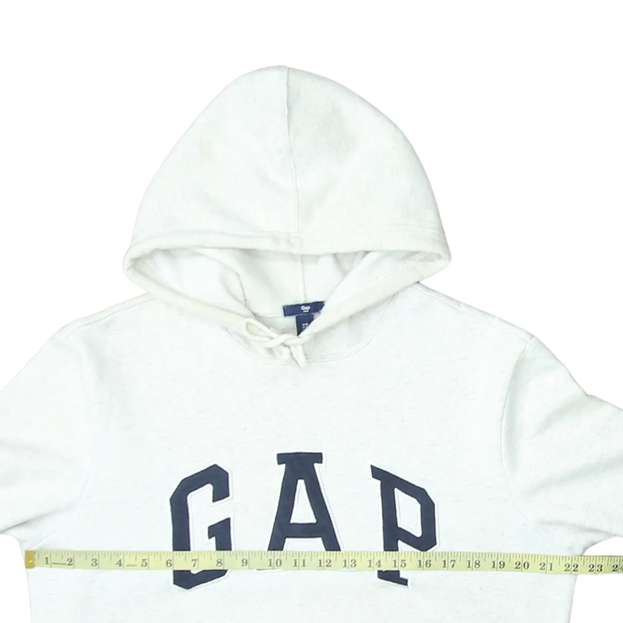 Gap 90's Spellout Pullover Hoodie Medium Beige Cream sold by Vintage Club product image thumbnail 5