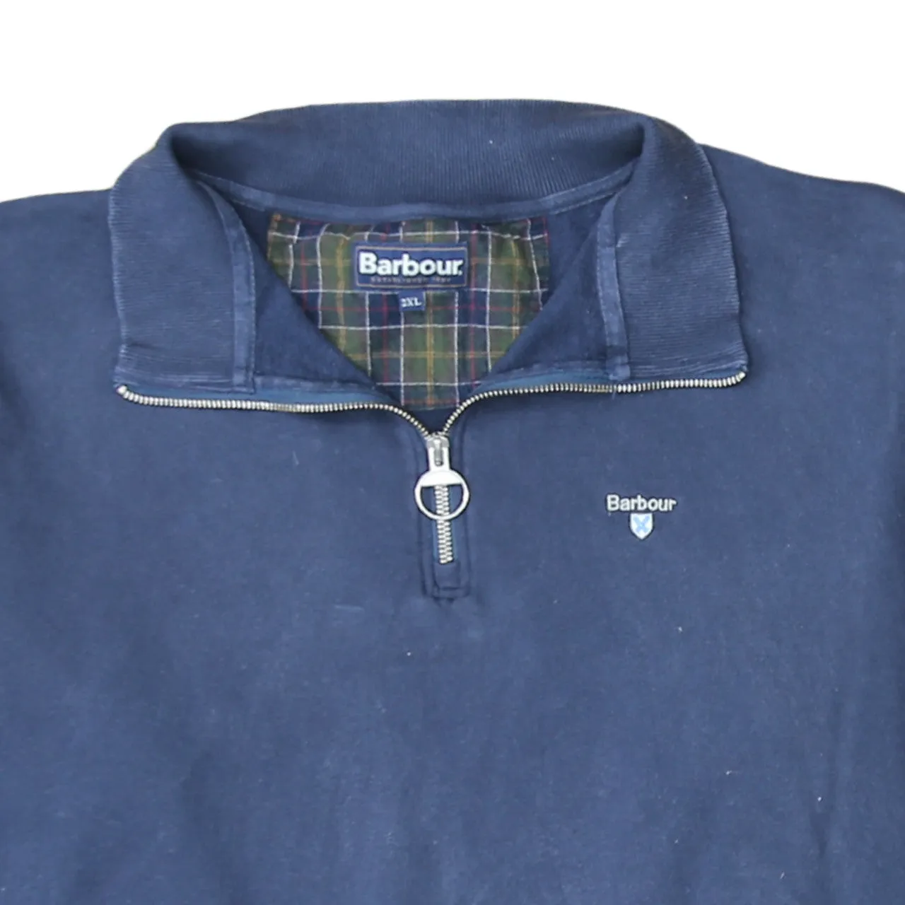 Barbour 90's Lightweight Quarter Zip Sweatshirt XXLarge (2XL) Navy Blue sold by Vintage Club product image thumbnail 3