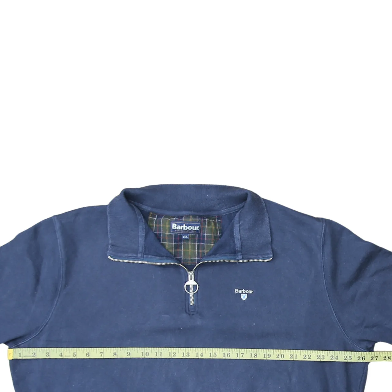 Barbour 90's Lightweight Quarter Zip Sweatshirt XXLarge (2XL) Navy Blue sold by Vintage Club product image thumbnail 5