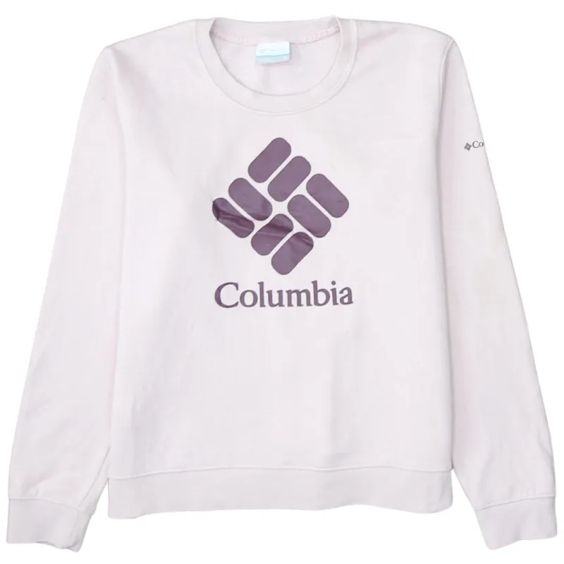 Columbia 90's Spellout Crew Neck Sweatshirt Large Purple made by Columbia