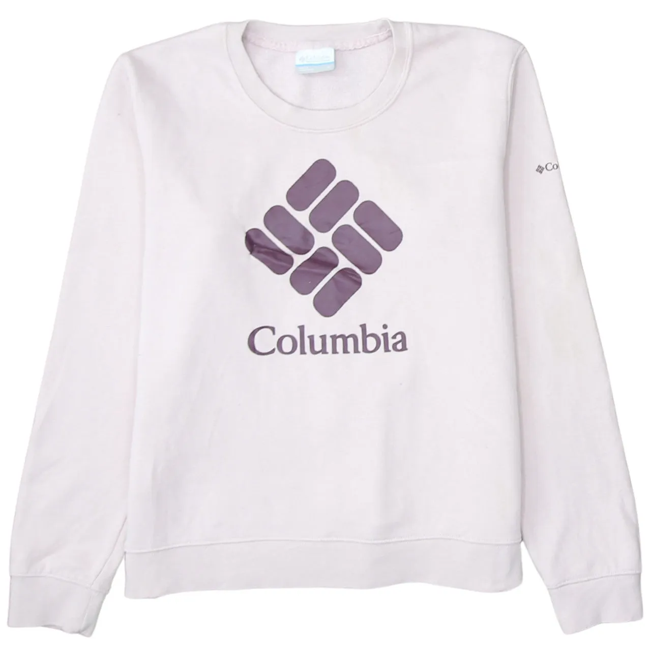 Columbia 90's Spellout Crew Neck Sweatshirt Large Purple sold by Vintage Club