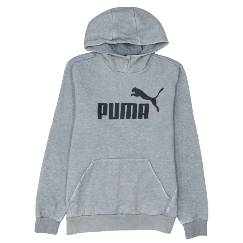 Puma 90's Spellout Pullover Hoodie Small Grey sold by Vintage Club