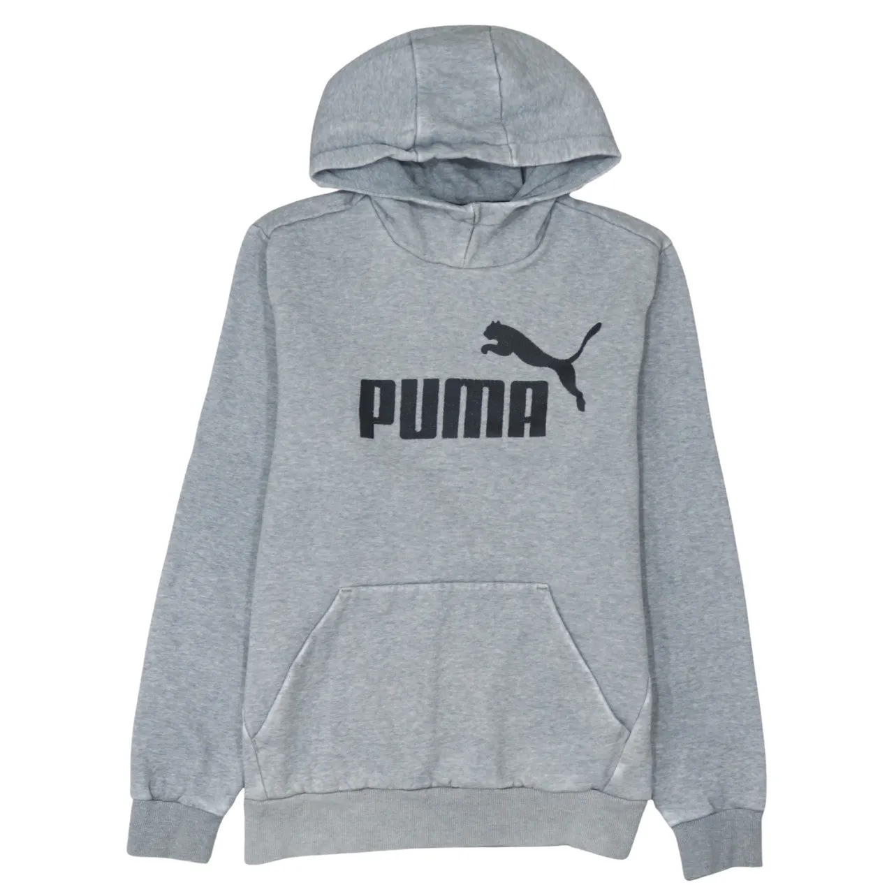 Puma 90's Spellout Pullover Hoodie Small Grey sold by Vintage Club