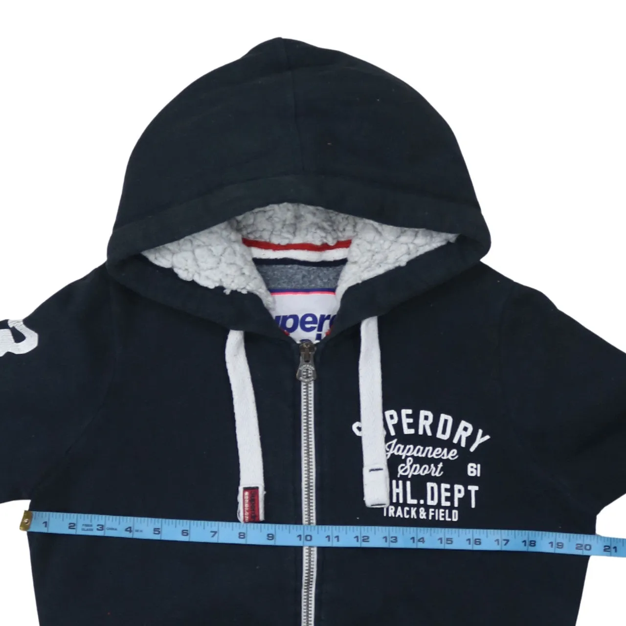 Super Dry 90's Drawstring Pockets Full Zip Up Hoodie XLarge Black sold by Vintage Club product image thumbnail 5