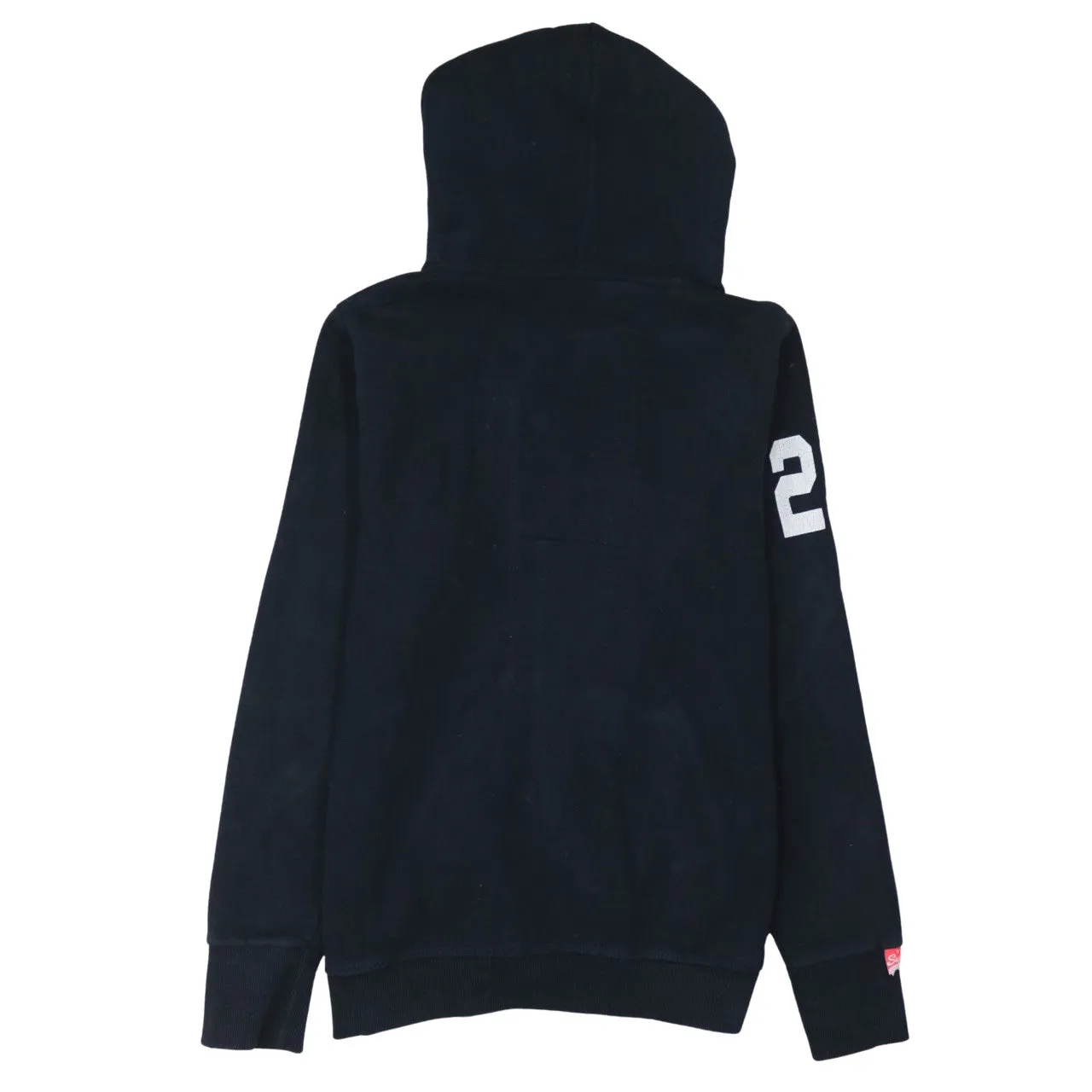 Super Dry 90's Drawstring Pockets Full Zip Up Hoodie XLarge Black sold by Vintage Club product image thumbnail 2