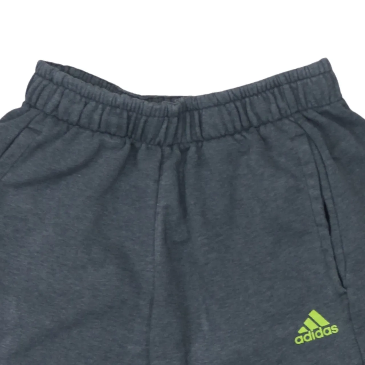 Adidas Charcoal Grey Shorts Men's Small Neon Green Three Stripes Printed Logo Training Gym sold by Vintage Club product image thumbnail 3