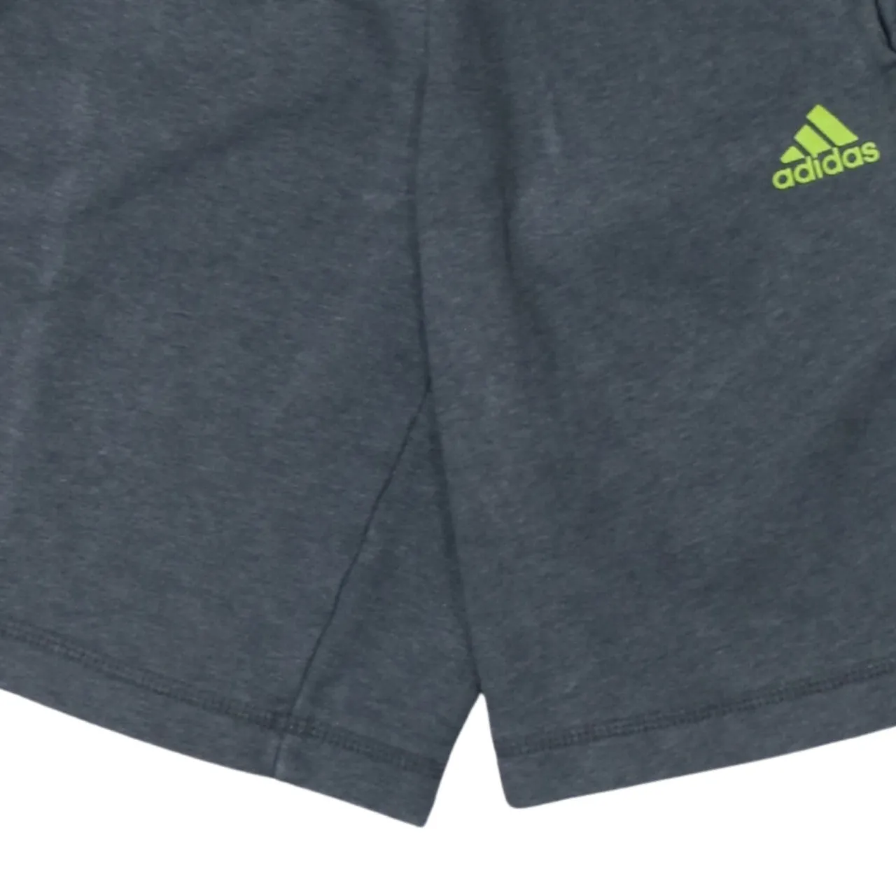 Adidas Charcoal Grey Shorts Men's Small Neon Green Three Stripes Printed Logo Training Gym sold by Vintage Club product image thumbnail 4