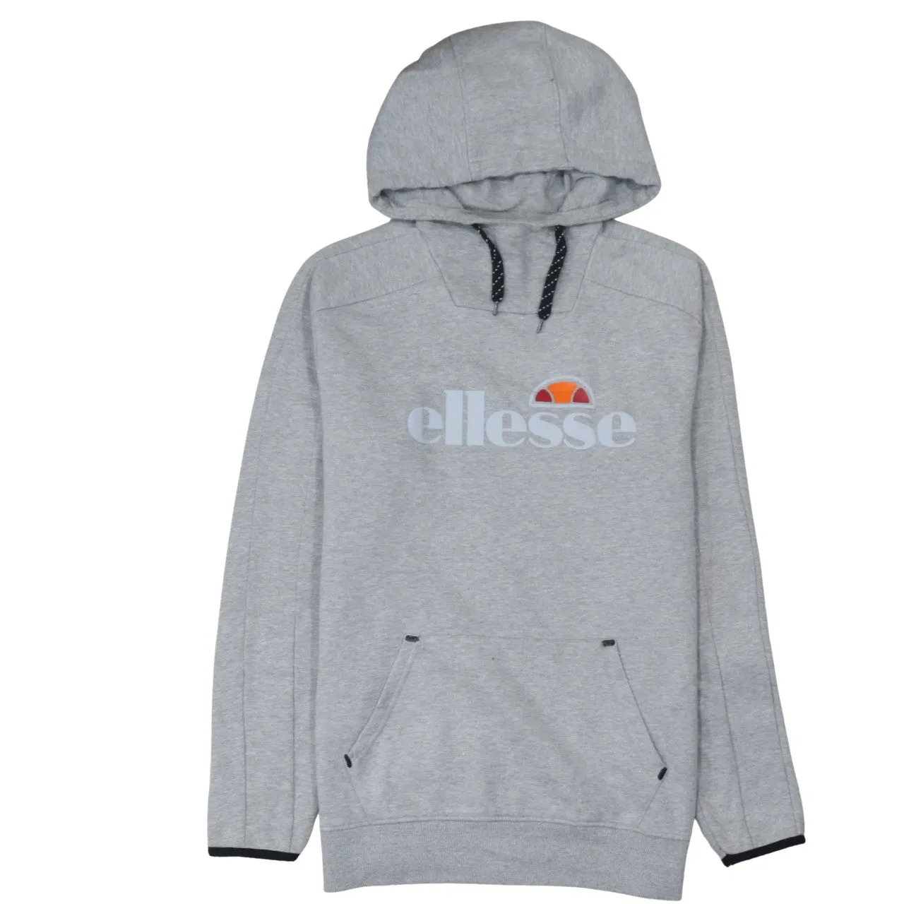 Ellesse 90's Spellout Pullover Hoodie Small Grey sold by Vintage Club