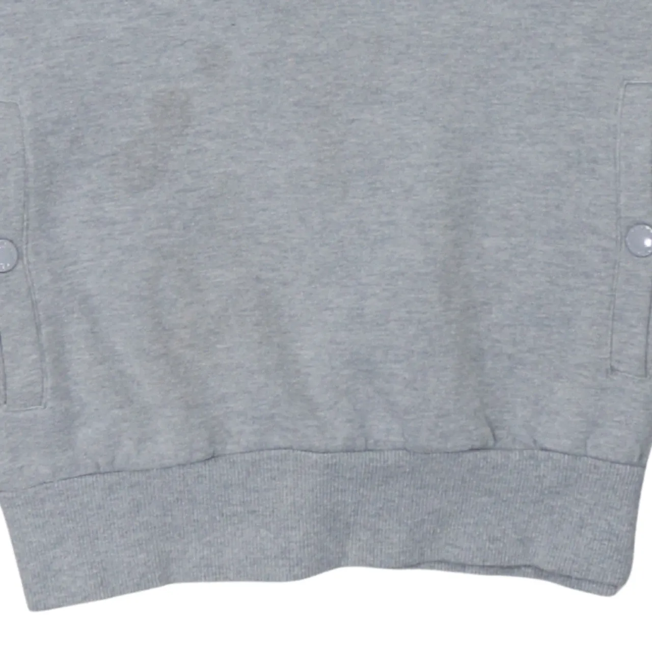 Ellesse Grey Hoodie Women’s Medium Printed Front Logo Drawstring Hood Button Pockets Sweatshirt sold by Vintage Club product image thumbnail 4