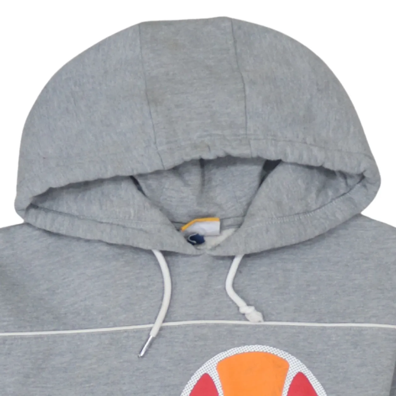 Ellesse Grey Hoodie Women’s Medium Printed Front Logo Drawstring Hood Button Pockets Sweatshirt sold by Vintage Club product image thumbnail 3