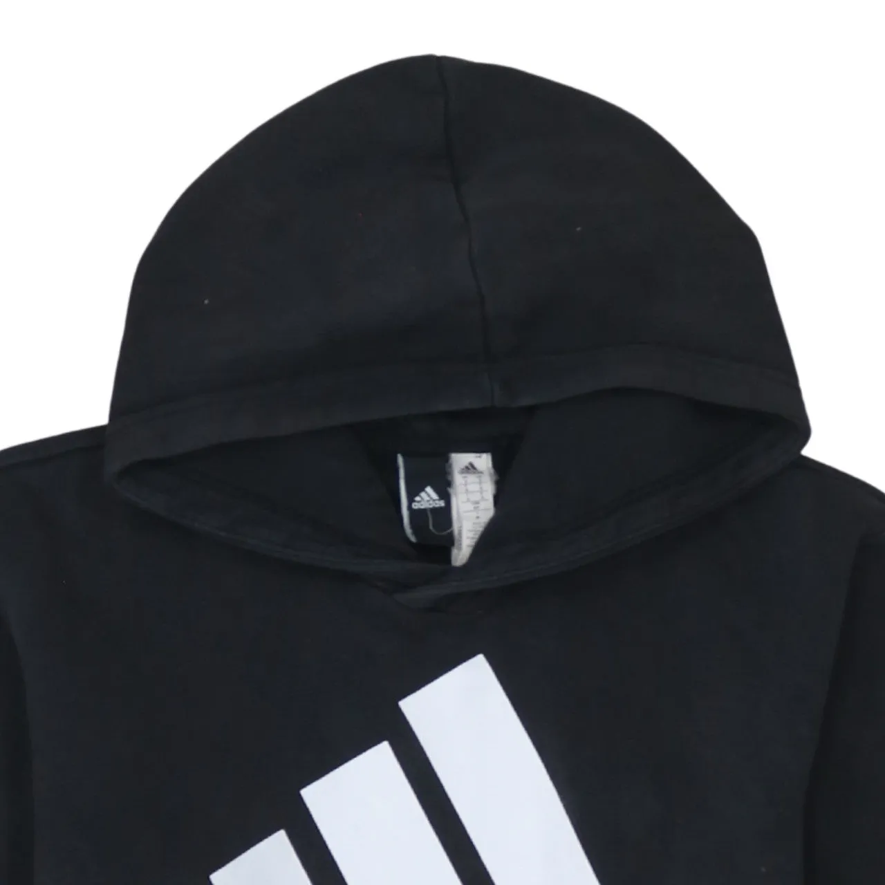 Adidas 90's Spellout Pullover Hoodie Small Black sold by Vintage Club product image thumbnail 3