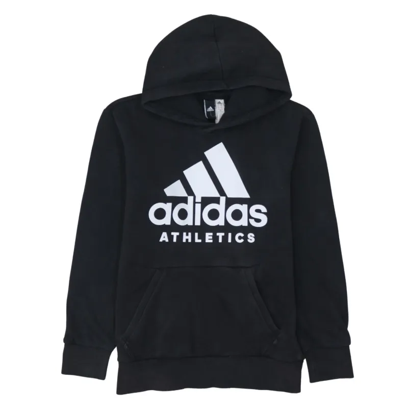 Adidas 90's Spellout Pullover Hoodie Small Black sold by Vintage Club