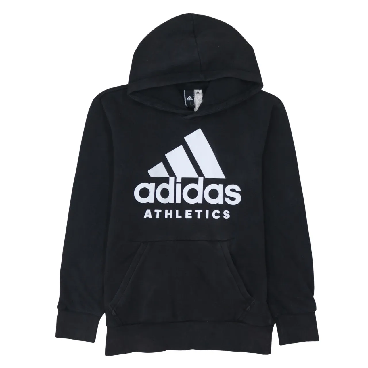 Adidas 90's Spellout Pullover Hoodie Small Black sold by Vintage Club