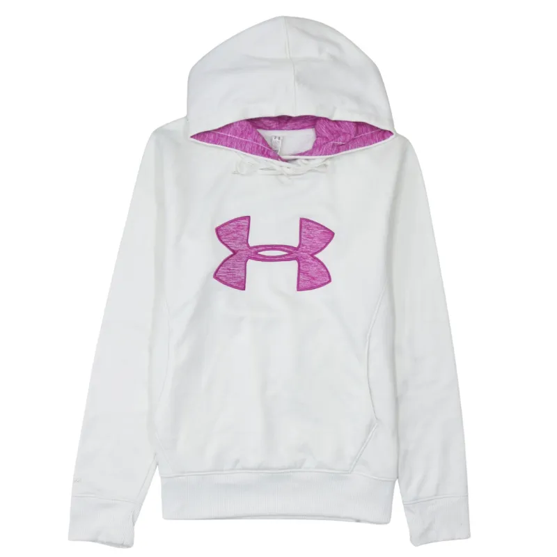 Under Armour 90's Spellout Pullover Hoodie Large White made by Under Armour