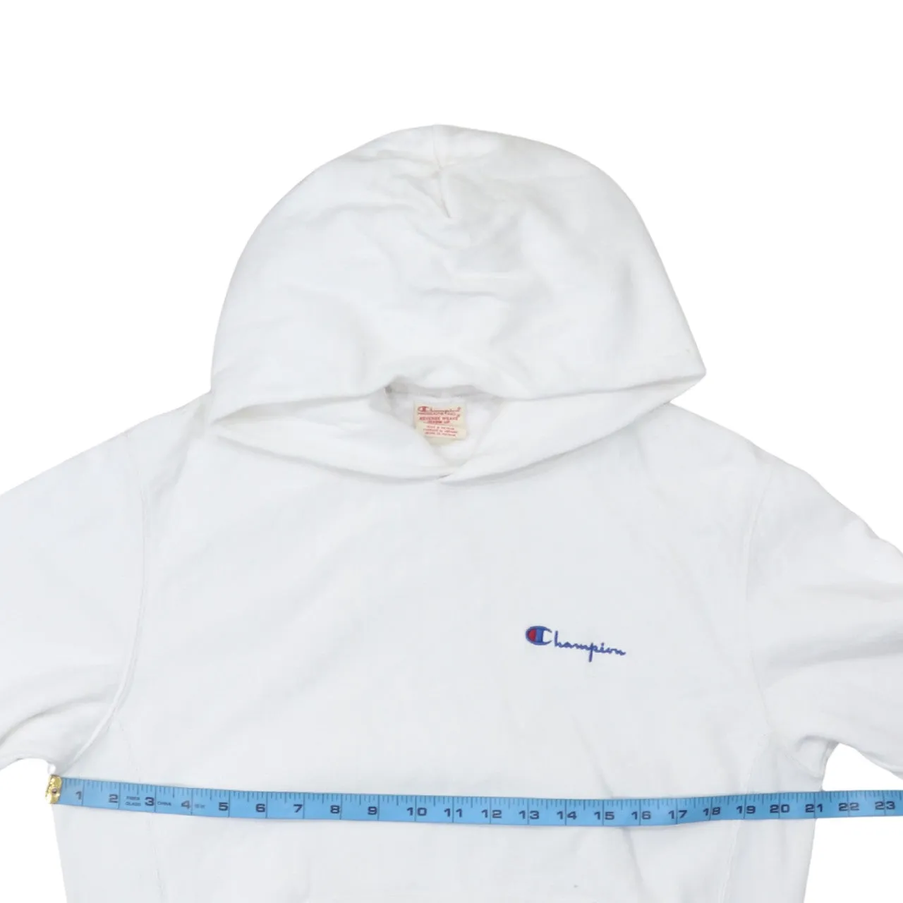 Champion 90's Drawstring Pockets Pullover Hoodie Small White sold by Vintage Club product image thumbnail 5