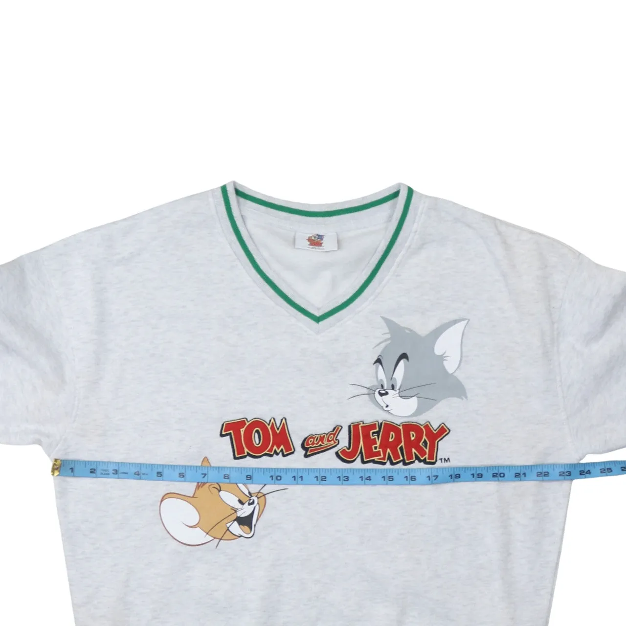 Tom And Jerry Light Grey Sweatshirt Women’s XSmall Printed Graphic V Neck Primark Pullover Top sold by Vintage Club product image thumbnail 5