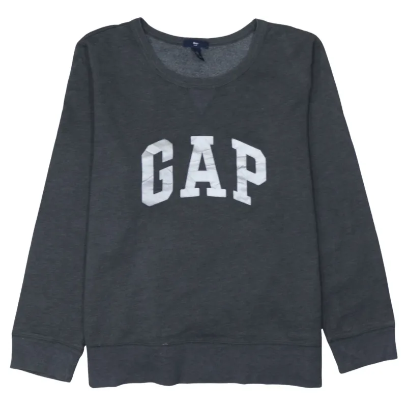 Gap 90's Spellout Crew Neck Sweatshirt XLarge Grey sold by Vintage Club