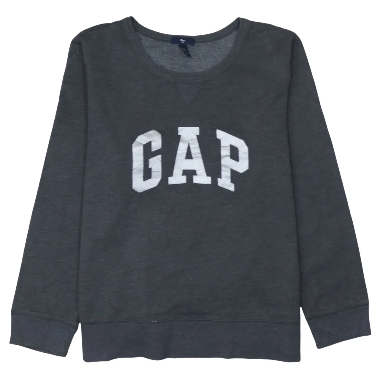 Gap 90's Spellout Crew Neck Sweatshirt XLarge Grey sold by Vintage Club
