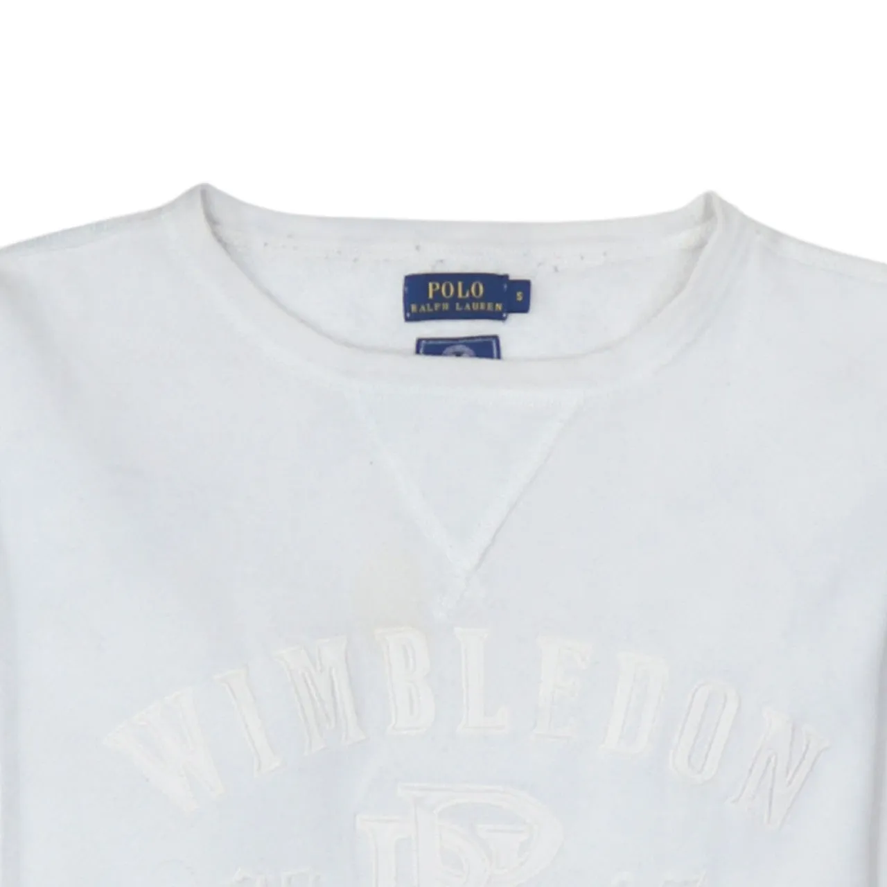 Polo Ralph Lauren 90's Lightweight Crew Neck Sweatshirt Small White sold by Vintage Club product image thumbnail 3