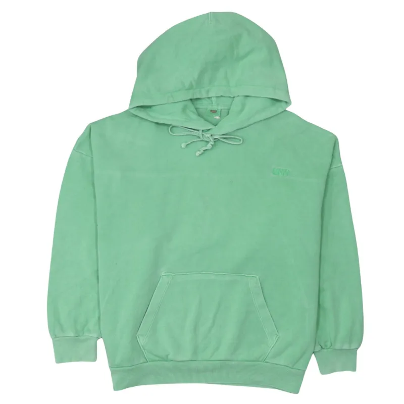 Levi's 90's Drawstring Pockets Pullover Hoodie Large Green sold by Vintage Club
