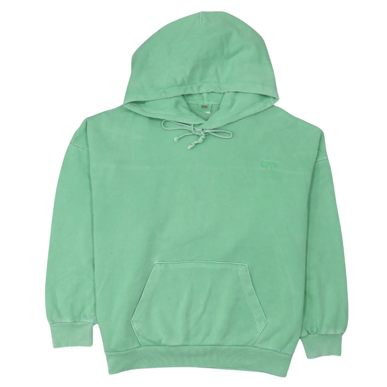 Levi's 90's Drawstring Pockets Pullover Hoodie Large Green sold by Vintage Club