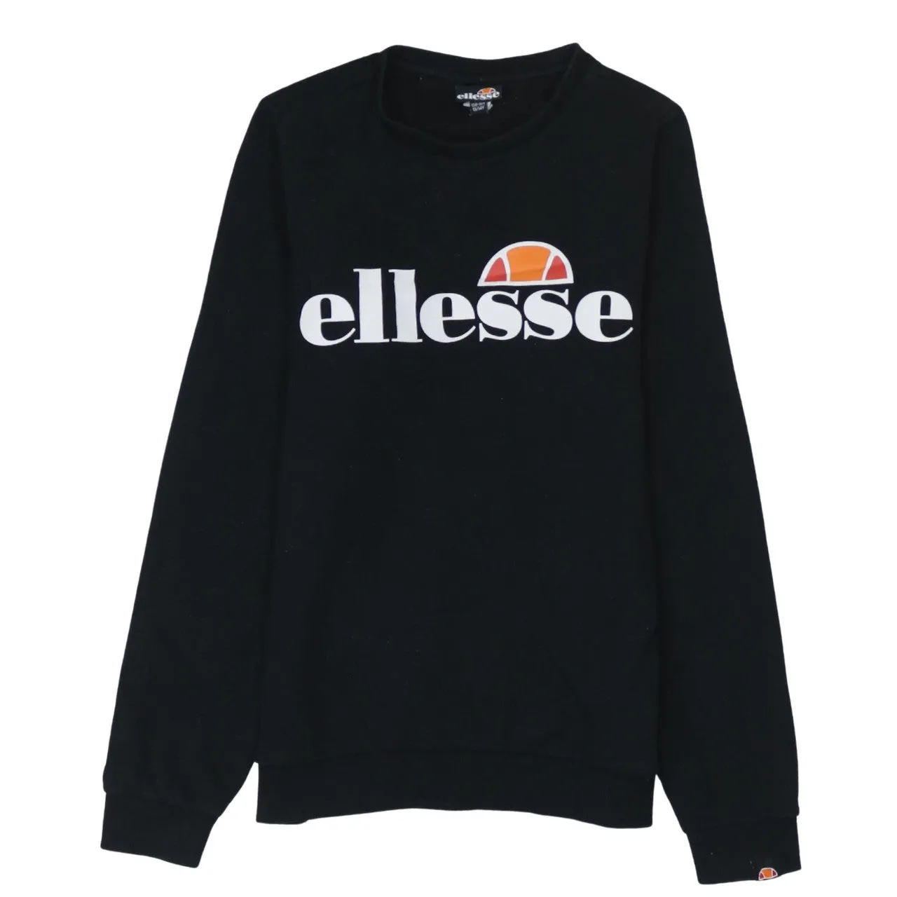 Ellesse 90's Spellout Crew Neck Sweatshirt Medium Black sold by Vintage Club