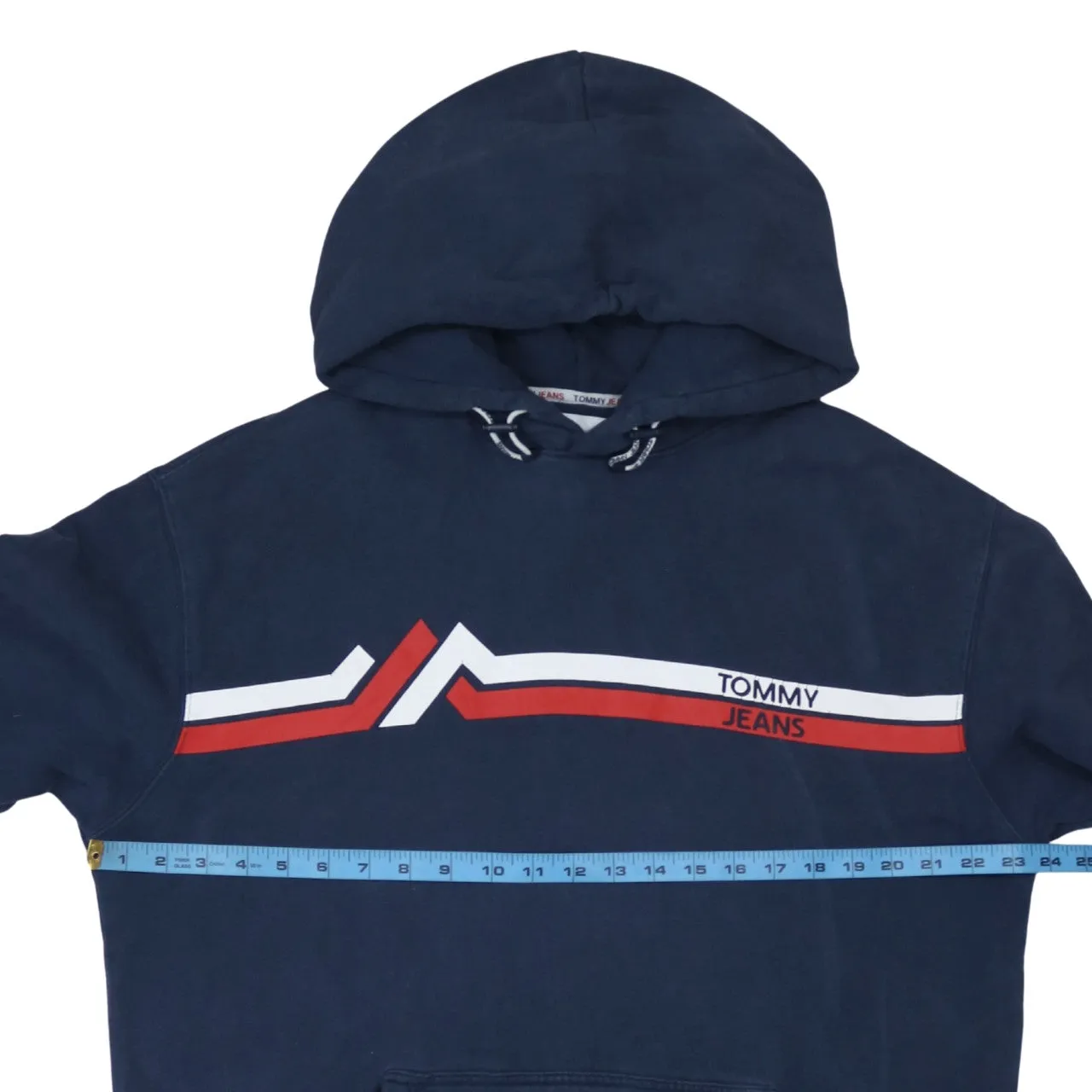 Tommy Jeans 90's Drawstring Pockets Pullover Hoodie Large Navy Blue sold by Vintage Club product image thumbnail 5