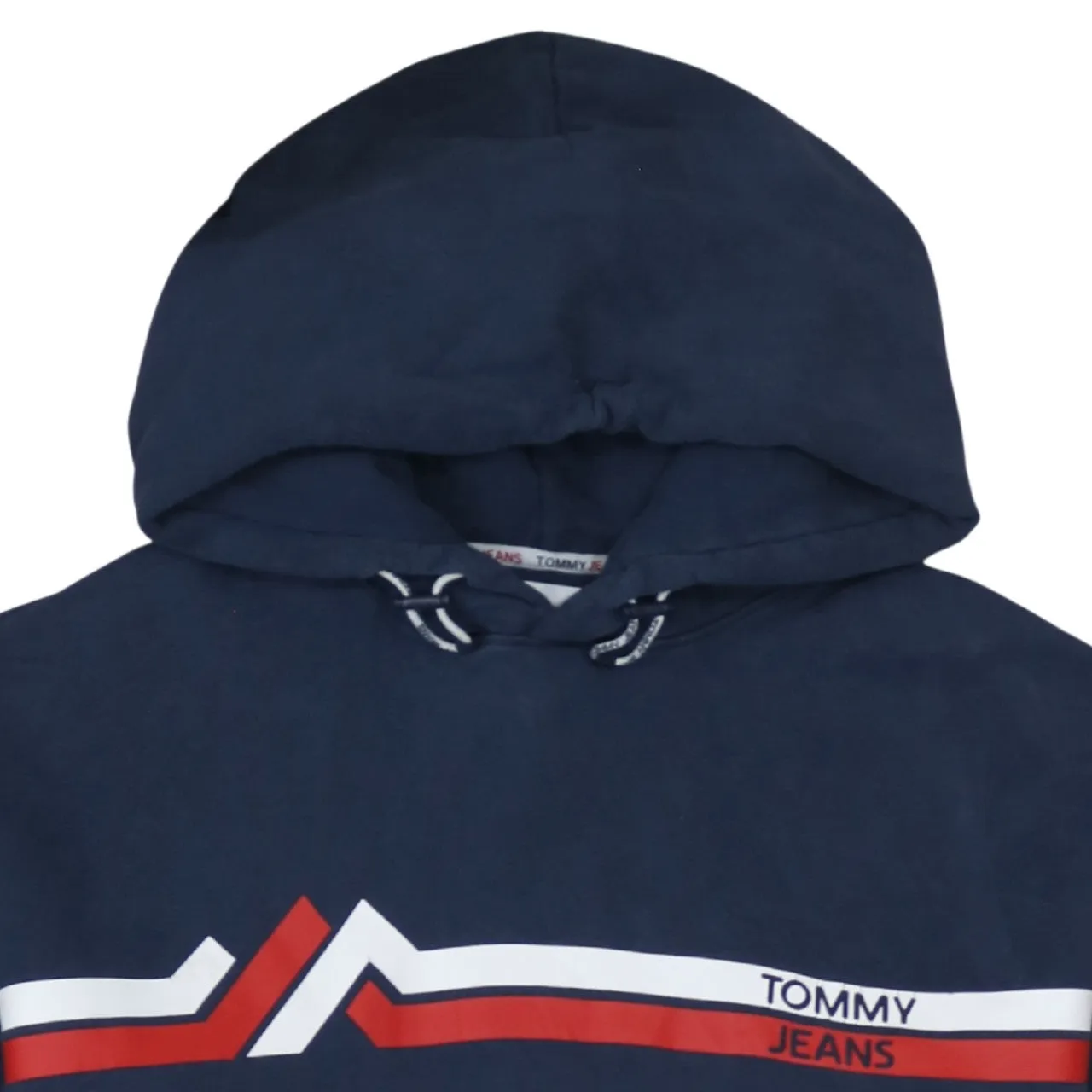 Tommy Jeans 90's Drawstring Pockets Pullover Hoodie Large Navy Blue sold by Vintage Club product image thumbnail 3