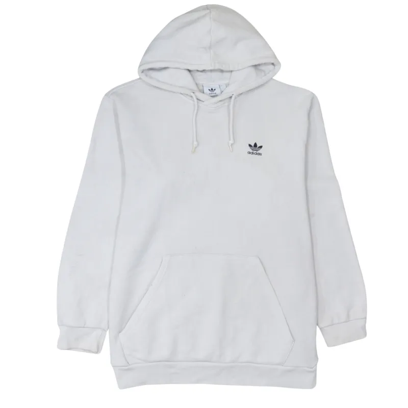 Adidas 90's Drawstring Pockets Pullover Hoodie Large White sold by Vintage Club