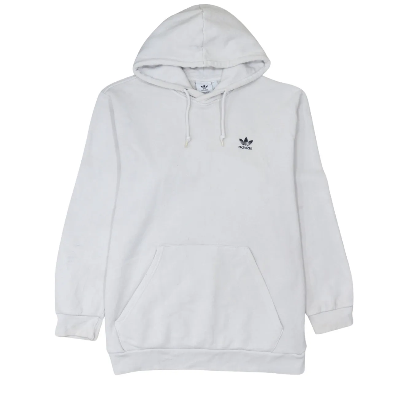 Adidas 90's Drawstring Pockets Pullover Hoodie Large White sold by Vintage Club