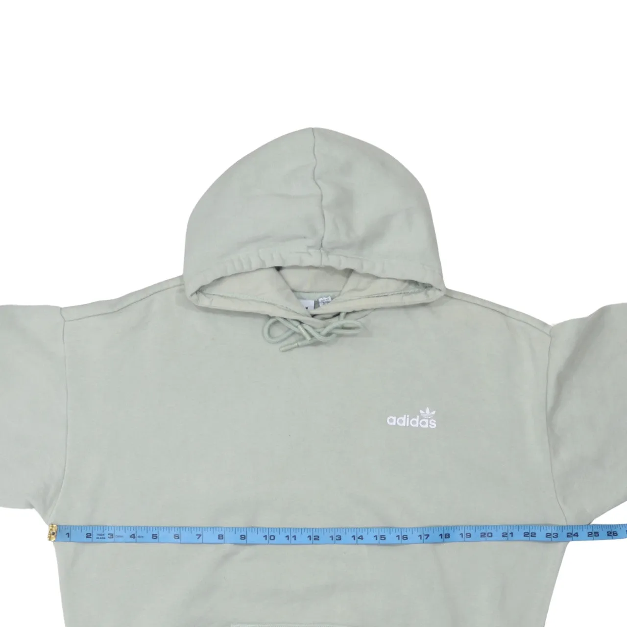 Adidas 90's Drawstring Pockets Pullover Hoodie Medium Green sold by Vintage Club product image thumbnail 5