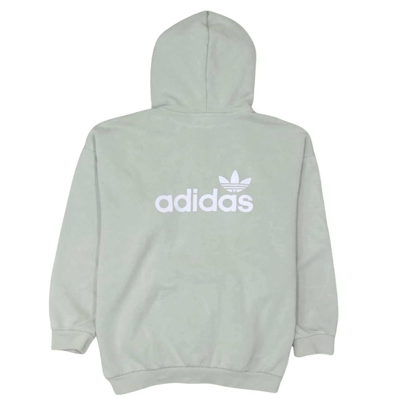 Adidas 90's Drawstring Pockets Pullover Hoodie Medium Green sold by Vintage Club product image thumbnail 2