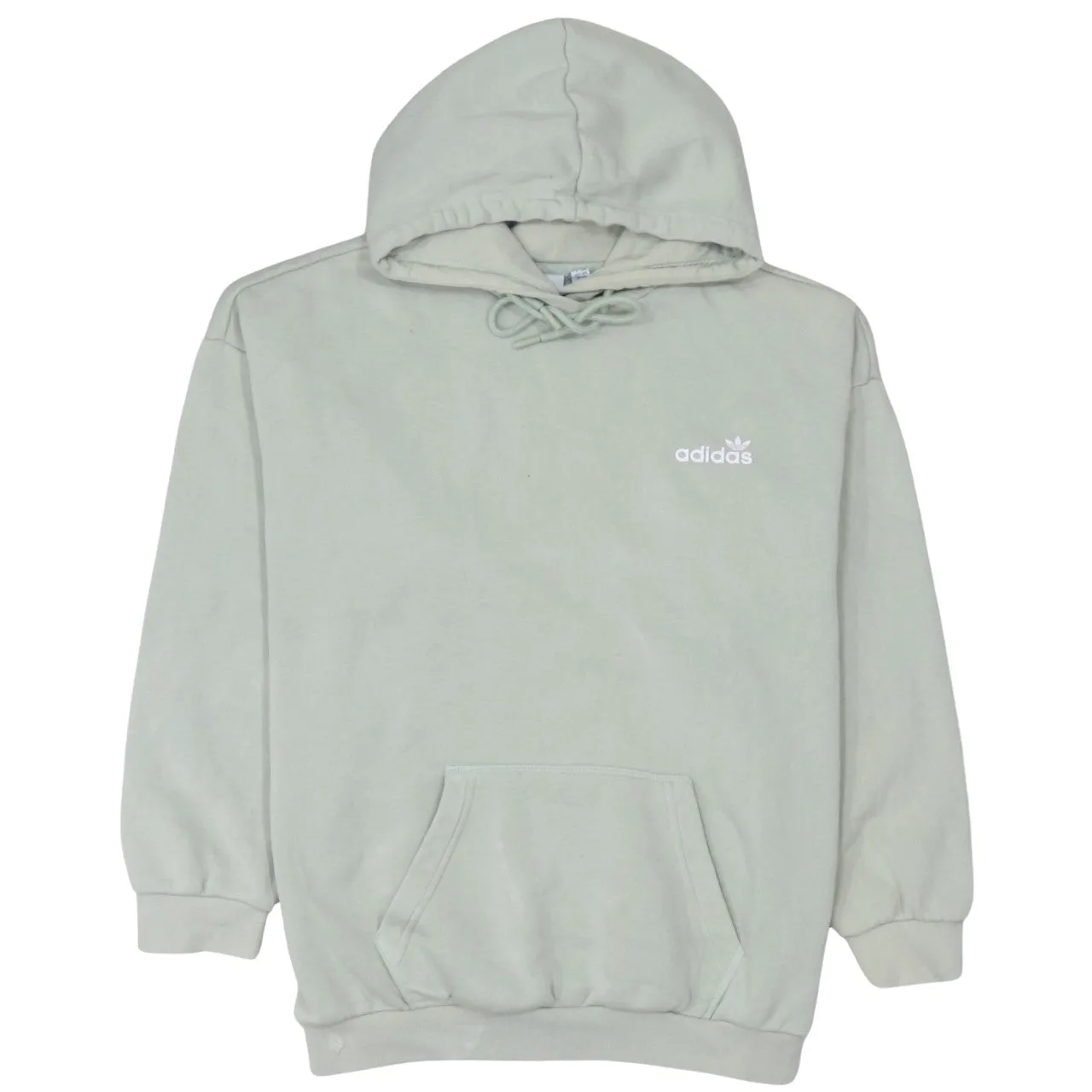 Adidas 90's Drawstring Pockets Pullover Hoodie Medium Green sold by Vintage Club