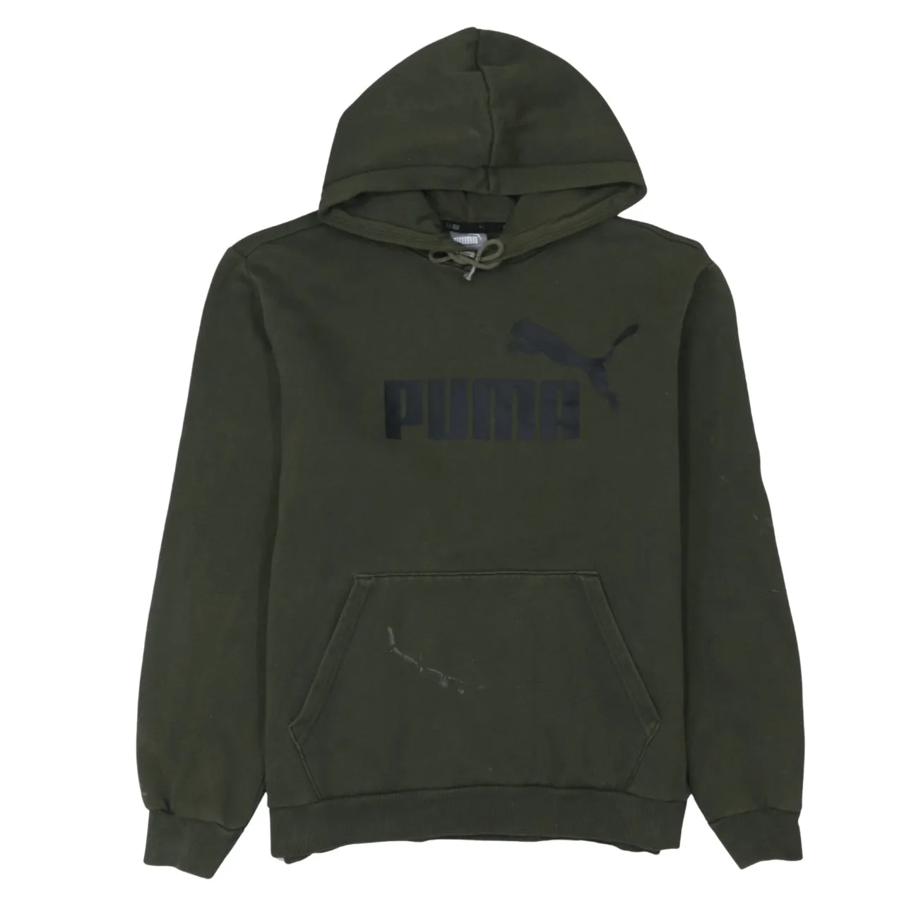 Puma 90's Spellout Pullover Hoodie Medium Green sold by Vintage Club