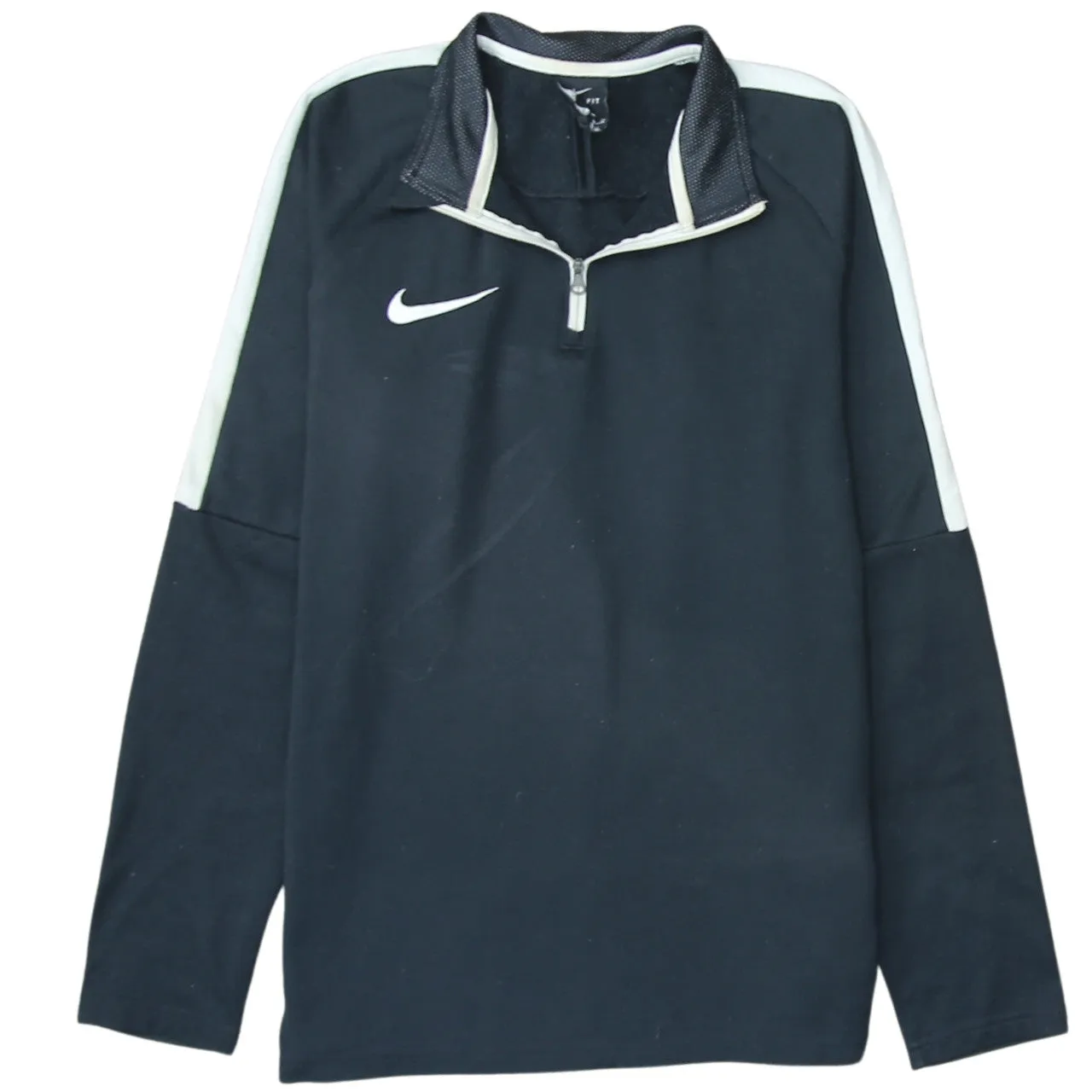 Nike 90's Swoosh Quarter Zip Sweatshirt Small Black sold by Vintage Club